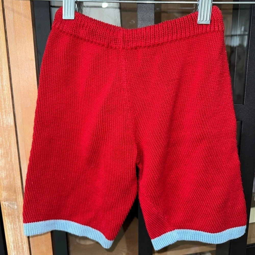 Vintage baseball shorts embroidered knit toddler boy classic 90s culottes